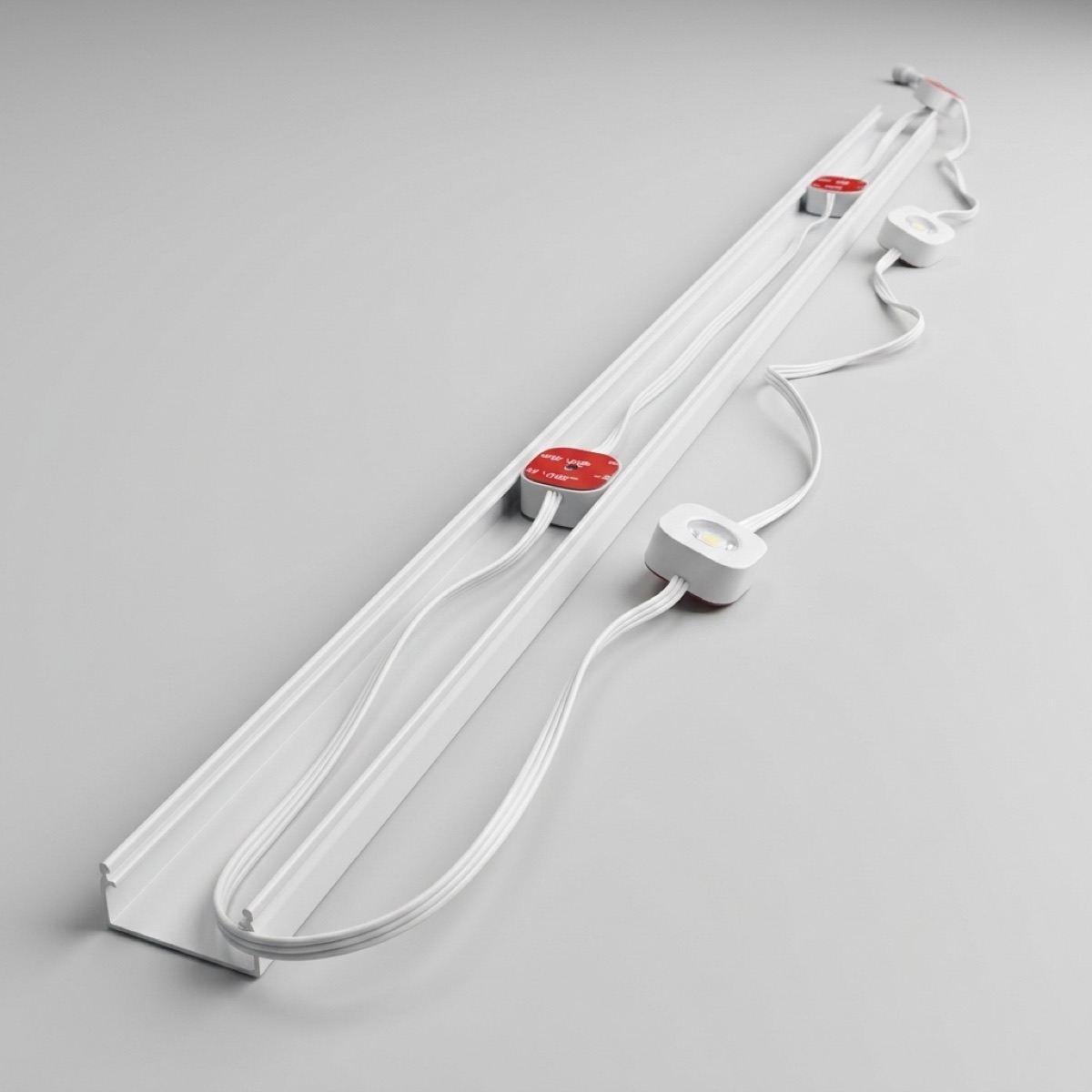 SnapTrack two-piece aluminum channel product photo shown in White