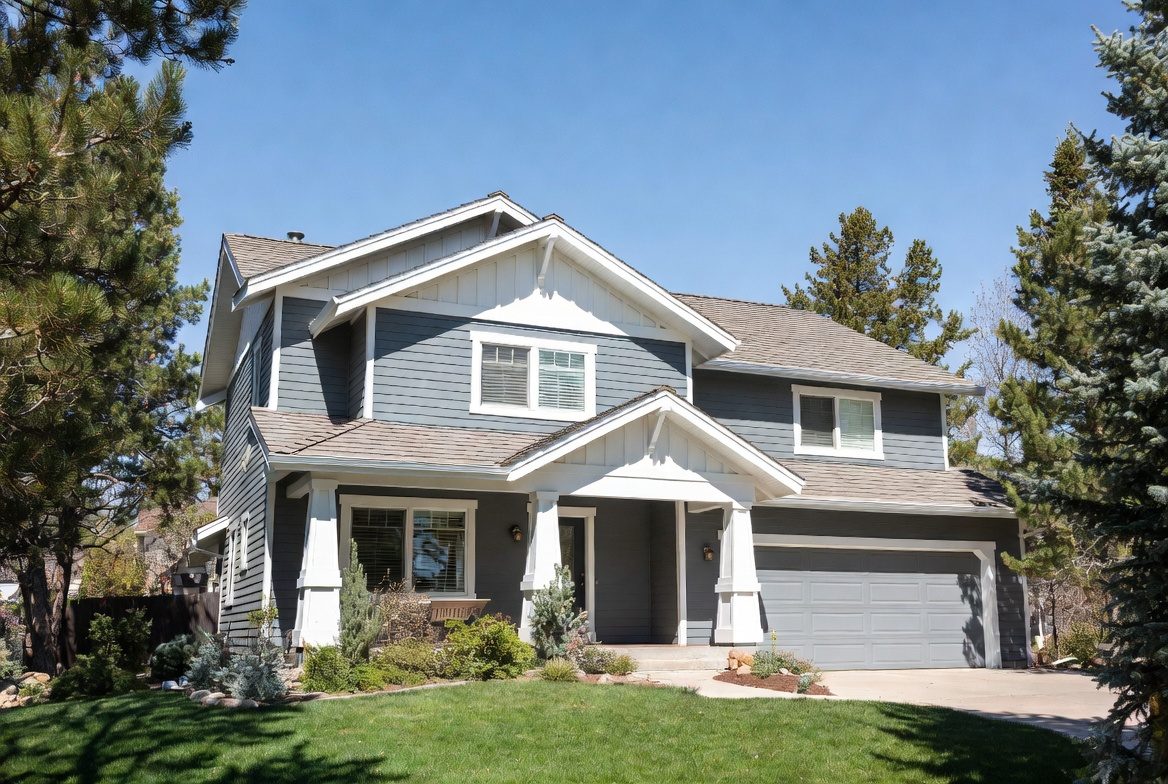 Craftsman-style Denver home before permanent LED installation