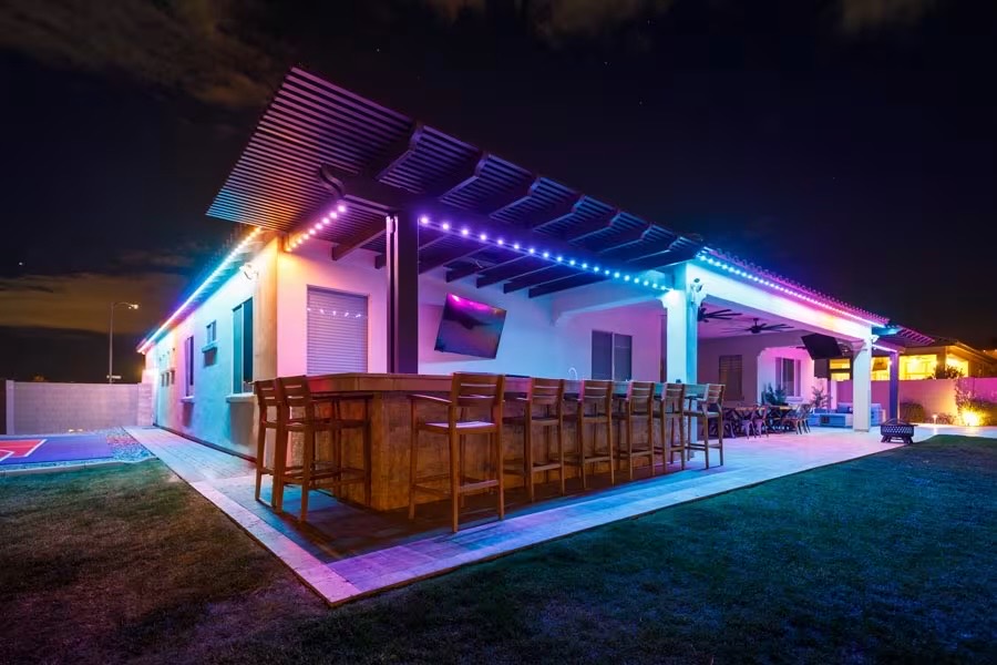 Strata lights in multicolor party mode